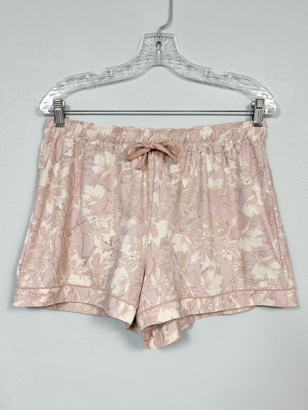 PINK ROSE 🦌 Camoflauge Tie Waist Sleep Shorts - Size L